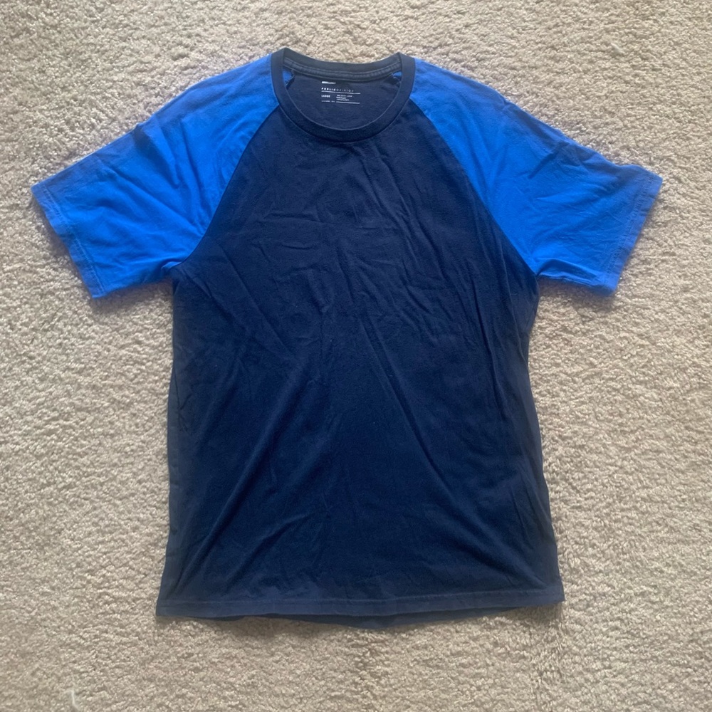 Mens Public Opinion Classic T Shirt - Blue - Large